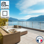 Garde-corps alu vitré Doha profil carré sur mesure