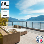 Garde-corps alu vitré Doha profil carré sur mesure