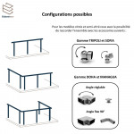 Garde-corps alu semi-vitré Sofia profil rond sur mesure