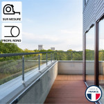 Garde-corps vitré sur muret Tripoli sur mesure