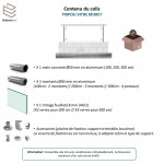 Garde-corps vitré sur muret Tripoli sur mesure