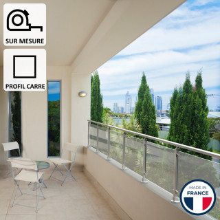 Garde-corps vitré muret DOHA : aluminium sur mesure, norme NF